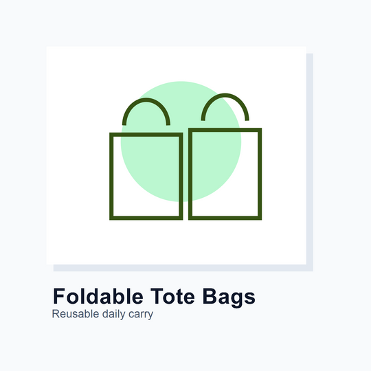 Foldable grocery tote bags set unbranded test image